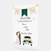 モダンエレガント結婚歓迎アクリル看板。 アクリルサイン (傾斜)