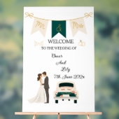 モダンエレガント結婚歓迎アクリル看板。 アクリルサイン (ニュートラル)