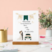 モダンエレガント結婚歓迎アクリル看板。 アクリルサイン (ウェディング)