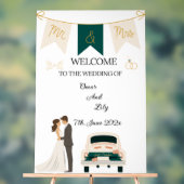 モダンエレガント結婚歓迎アクリル看板。 アクリルサイン (ニュートラル)