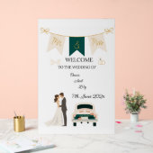 モダンエレガント結婚歓迎アクリル看板。 アクリルサイン (ウェディング)