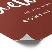 モダンエレガント結婚歓迎 ポスター (角)