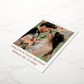 モダンエレガント結婚箔サンキューカード 箔シーズンカード (回転した状態)