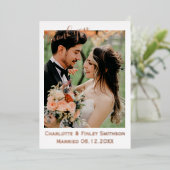 モダンエレガント結婚箔サンキューカード 箔シーズンカード (立ち正面)