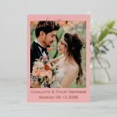 モダンエレガント結婚箔サンキューカード 箔シーズンカード (立ち正面)