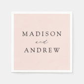 モダンエレガント結婚赤面 スタンダードカクテルナプキン (正面)