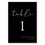 モダンエレガント結婚黒 テーブルナンバー (正面)