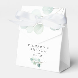 モダンエレガント緑のミニマ結婚リスト フェイバーボックス