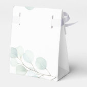 モダンエレガント緑のミニマ結婚リスト フェイバーボックス (裏面サイド)