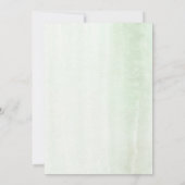 モダンエレガント緑のミニマ結婚リスト 招待状 (裏面)