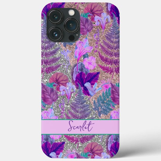 モダンエレガント緑の春と花Ca Case-Mate iPhoneケース (裏面)