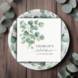 モダンエレガント緑ブライダルシャワー スタンダードカクテルナプキン