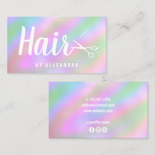 モダンエレガント線 名刺 (正面/裏面)