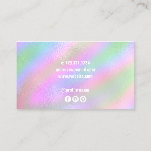 モダンエレガント線 名刺 (裏面)