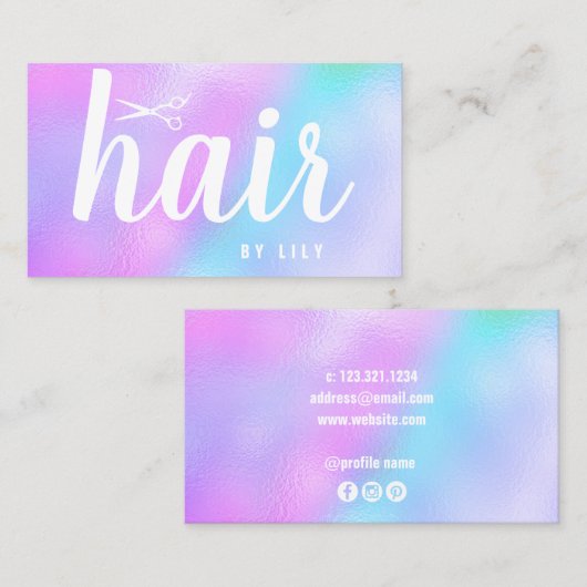 モダンエレガント線 名刺 (正面/裏面)