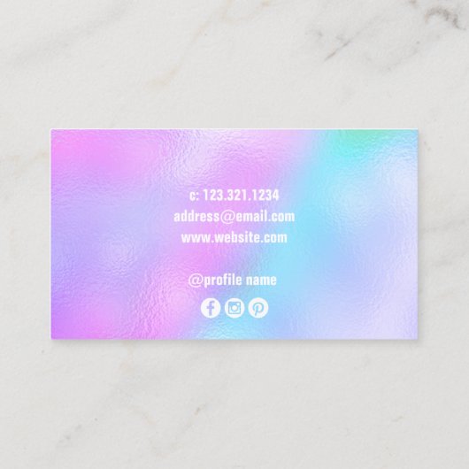 モダンエレガント線 名刺 (裏面)