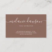 モダンエレガント署モノグラムの 名刺 (裏面)