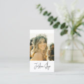 モダンエレガント署名シンプル写真 名刺 (スタンド正面)