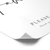 モダンエレガント署名ブライダルシャワー ポスター (角)