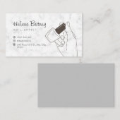 モダンエレガント美しいサロンネイルアート名刺 名刺 (正面/裏面)