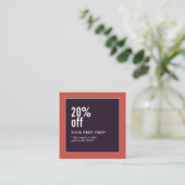 モダンエレガント美しいファッションクーポン 割引カード (スタンド正面)