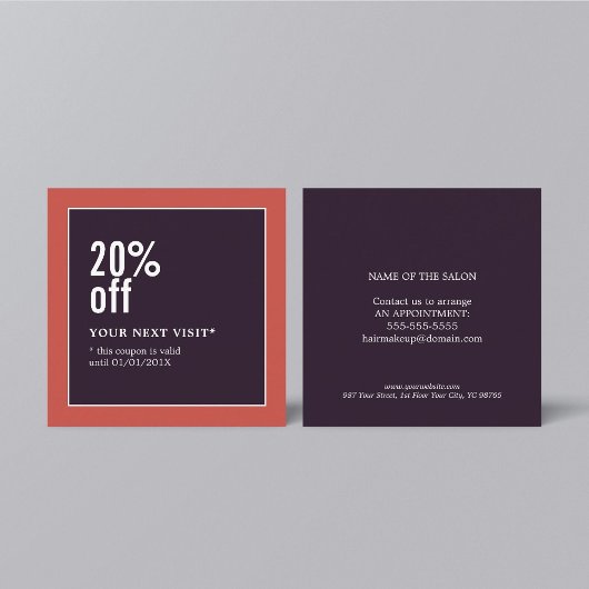 モダンエレガント美しいファッションクーポン 割引カード