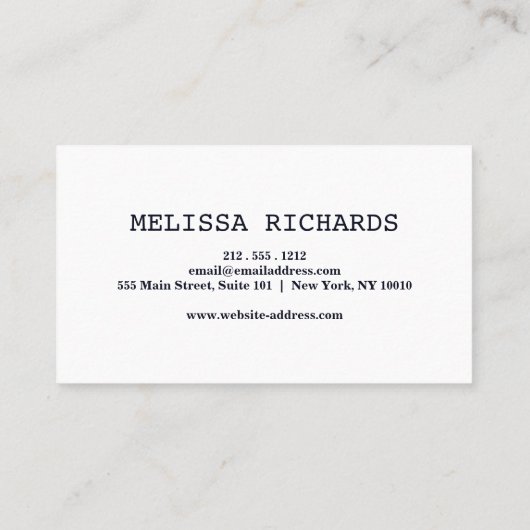 モダンエレガント美容師プロフェッショナルロゴ 名刺 (裏面)