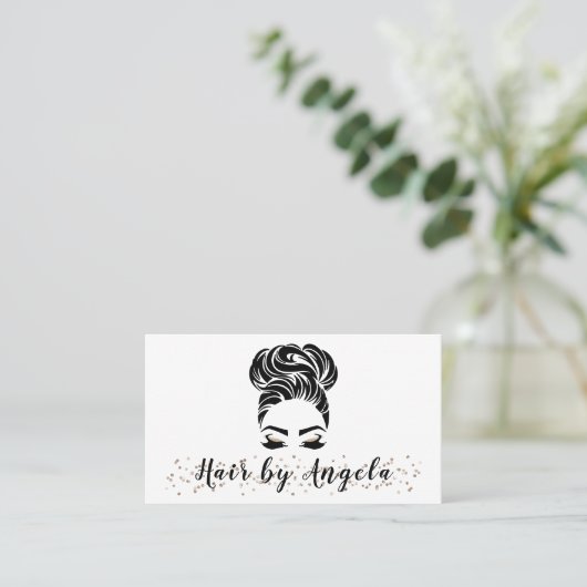 モダンエレガント美容師 名刺 (スタンド正面)
