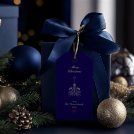 モダンエレガント聖降誕祭の祝辞 ギフトタグ