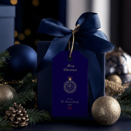 モダンエレガント聖降誕祭の祝辞 ギフトタグ