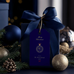 モダンエレガント聖降誕祭の祝辞 ギフトタグ