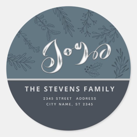 モダンエレガント脚本joy winter botanticクラシック ラウンドシール (正面)