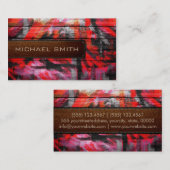 モダンエレガント色彩の鮮やか革ルック 名刺 (正面/裏面)