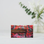モダンエレガント色彩の鮮やか革ルック 名刺 (スタンド正面)