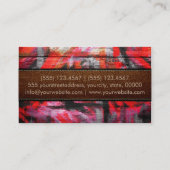 モダンエレガント色彩の鮮やか革ルック 名刺 (裏面)