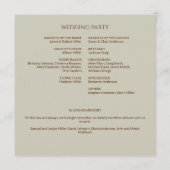 モダンエレガント花たう結婚え プログラム (裏面)