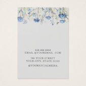 モダンエレガント花イヤリング表示カード (裏面)