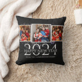 モダンエレガント花火お正月おめでとうさん写真3 クッション (ブランケット)