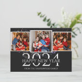 モダンエレガント花火お正月おめでとうさん写真3 シーズンカード (スタンド正面)