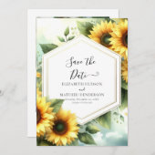 モダンエレガント花結婚病 セーブザデート (正面/裏面)