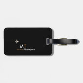 モダンエレガント茶色 ラゲッジタグ (裏面横)