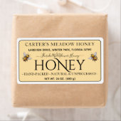 モダンエレガント蜂蜜の出荷ラベル – 編集可能 ラベル (インサイチュ)