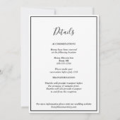 モダンエレガント詳細の全結婚体 招待状 (裏面)