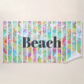 モダンエレガント調色の絵を描文字 ビーチタオル (正面)