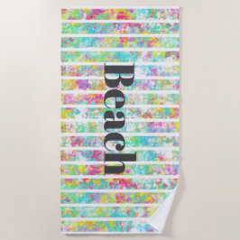 モダンエレガント調色の絵を描文字 ビーチタオル