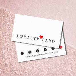 モダンエレガント赤いハート美しいロイヤリティ ロイヤリティカード