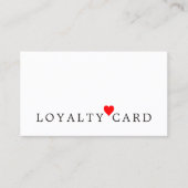 モダンエレガント赤いハート美しいロイヤリティ ロイヤリティカード (正面)