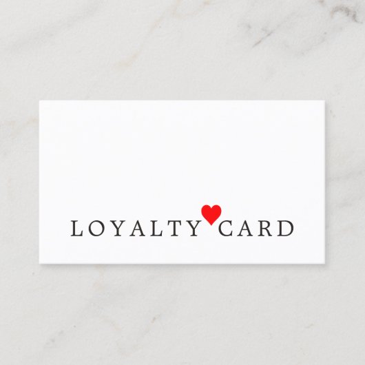 モダンエレガント赤いハート美しいロイヤリティ ロイヤリティカード (正面)