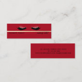 モダンエレガント赤フェイク色 スキニー名刺 (正面/裏面)