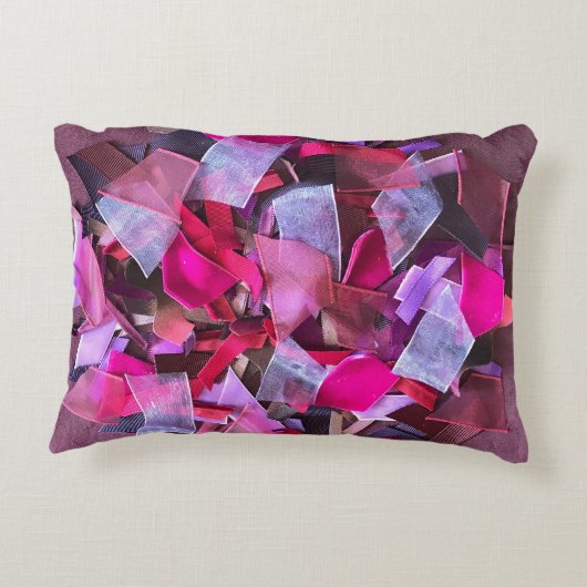 モダンエレガント赤紫 アクセントクッション (裏面)